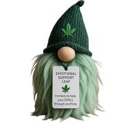 Emotional Support Weed Gnome-Your Little Canna ompanion,Funny Mini Handmade Gnome Figurine with Inspirational Tags,Stoner Humor Ornament,Cannabis-Themed Gift for Weed Lovers (1 pcs)