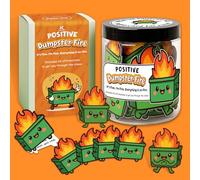 Emotional Supports Dumpster Fire Jar, 60 Affirmation Cards for Stress, Dumpster Fire Desk Accessories, Coworker Gifts for Women, Back to School Gifts for Teen, Tween Girls Trendy Stuff