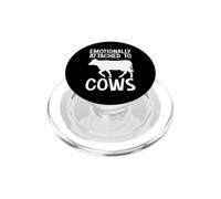 Emotionally Attached To Cows Funny Sarcastic Cow Lover PopSockets PopGrip for MagSafe