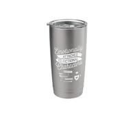 Emotionally Attached to Fictional Characters Book Lover Nerd Stainless Steel Insulated Tumbler