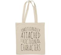 Emotionally Attached to Fictional Characters Book Reader Natural Cotton Tote Bag White