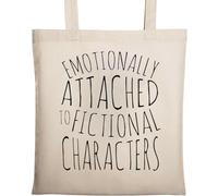 Emotionally Attached to Fictional Characters Book Reader Natural Ecological Cotton Tote Bag Beige