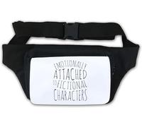 Emotionally Attached to Fictional Characters Book Reader Waist Bag Fanny Pack White