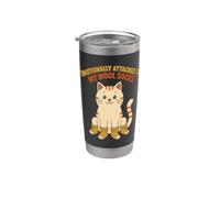 Emotionally Attached to My Wool Socks Cat Fall Women Stainless Steel Insulated Tumbler