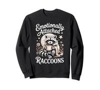 Emotionally Attached To Raccoons Cute Coffee Sweatshirt