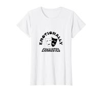 Emotionally Exhausted Value Graphic T-Shirt, Women, White, XL