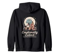 Emotionally Extinct Please Lower Your Expectations Dino Zip Hoodie