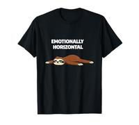 Emotionally Horizontal Cute Sloth for Burnout Mood Lovers T-Shirt