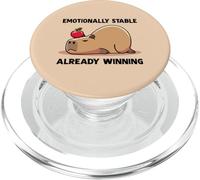 Emotionally Stable Already Winning - Funny Capybara Meme PopSockets PopGrip for MagSafe