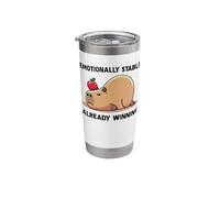Emotionally Stable Already Winning - Funny Capybara Meme Stainless Steel Insulated Tumbler