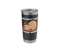 Emotionally Stable Already Winning - Funny Capybara Meme Stainless Steel Insulated Tumbler