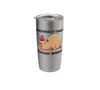 Emotionally Stable Already Winning - Funny Capybara Meme Stainless Steel Insulated Tumbler