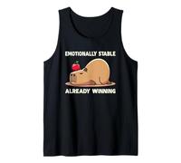 Emotionally Stable Already Winning - Funny Capybara Meme Tank Top