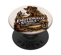 Emotionally Stable mostly Funny Horse Enthusiast Equestrian PopSockets Adhesive PopGrip