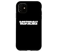 Emotionally Unavailable Slogan Dark Case for iPhone 11