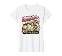 Emotionally Unwell Kinda Thriving Frog Gator Value Graphic T-Shirt, Women, White, L