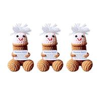 Emotionals Support Dick Crochet,Support Dick Doll Encouragement Ornament,Funny Crochet Dick Positive Ornament for Men,2025 Cheer Up Gift for Boyfriend Husband Birthday Valentine's Day (A -3pcs)