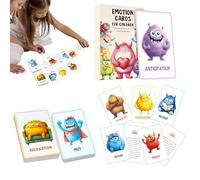 Emotions Cards for Children, Realistic Picture Cards for with Emotions, Flash Cards, Compact for Home, Nursery and On the Go