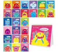 Emotions Flip Chart, 25 Different Feelings with Coping Skills-Learn to Identify Various Moods, Cartoon Faces Emotions for Kids with Autism, ADHD-Emotion Flipbook for Therapy, Home Use (Monsters Ver.)