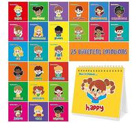 Emotions Flip Chart, 25 Different Feelings with Coping Skills-Learn to Identify Various Moods, Cartoon Faces Emotions for Kids with Autism, ADHD -Emotion Flipbook for Therapy, Home Use