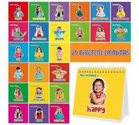 Emotions Flip Chart, 25 Different Moods with Coping Skills-Learn to Identify Various Moods, Real Person Feelings Flipbook for Kids with Autism, ADHD -Educational Tools for Therapy, Classroom, Home Use