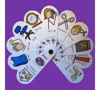 Emotions Going to the Barber Hair Cut Routine Feeling Fan - Autism/SEN/Special Needs Visual Schedule for Kids - Nonverbal, Speech Delay & Social Communication Aid