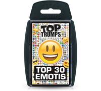 Top Trumps Emotis Specials Card Game, play with the top 30 Emotis including heart eyes, wink face, sunglasses and poop, educational gift and toy for boys and girls Aged 6 plus