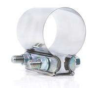 Emotor Universal 2 1/4 Inch Butt Joint Exhaust Clamp, 57mm/2.25" Stainless Steel Seal Clamp Sleeve Coupler