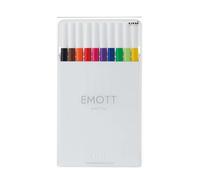 EMOTT Fineliner Pens, Fine Point (0.4mm), Assorted Ink, 10-count, Solid Colors