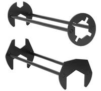 Emottle 2Pcs/Set Basin Wrench & Faucet Sink Wrench, Four-Jaw Hex Tap Spanner Plumbing Tools for Tight Spaces, 7 Sizes Universal Sink Plumbers Wrench for Kitchen Bathroom