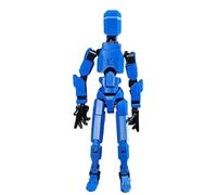 Emottle 3D Printed Mannequin Lucky 13 Action Figures, Multi-Jointed Movable Robot PVC Model Full Body Activity Figures Desktop Decorations for Kids Adult Gifts(Blue), Children One Size