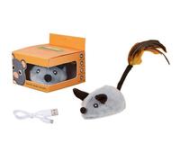 Emottle Automatic Cat Toy Mouse,Interactive Cat Toy Mouse Moving Cat Toys for Indoor Cats, Cat Toys Mice Electronic Moving Toy, Squeaky Cat Toys for Cat Self Play Exercise (Grey no remote control)