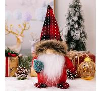 Emottle Christmas Gonk Holding Christmas Tree, Handmade Swedish Tomte Gnome Plush Toy Ornaments, Faceless Dwarf Standing Nisse Elf Christmas Grinch Ornaments Home Decor(A)
