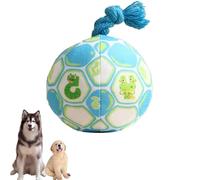 Emottle Interactive Plush Dog Toy Ball, Squeaky Dog Ball,Soft Dog Toy Comfort Squeaky and Durable Chew Toy for Puppy Pet Dog Birthday Present (Blue)