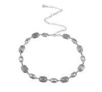 EMOTTOS Concho Women's Chain Belt, Adjustable Carving Metal Waist Chain Western Cowboy Cowgirl for Women, Exquisite Boho Belts for Jeans Dress(F-SILVER)