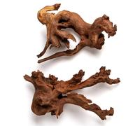 emours Aquarium Driftwood, 2 Pieces, Natural Mopani Style Branches, Low-Tannin & Smooth Edges, Sink Faster After Soak, Tie Moss Easily, for Planted/Shrimp/Betta Tanks (Medium (12-16 in / 30-40 cm))