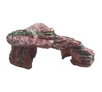 emours Reptile Cave Habitat Decor Turtle Bearded Dragon Geckos Basking Platform Resin Ramp Hide Out Aquarium,8.2 x 4.7 x 2.3 inch