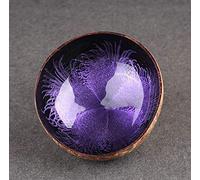 Emousport Coconut Shell Key, Candy Bowl Table Key Storage Section Coconut Bowl Ink Creative Ornament Creative Storage Bowl (Purple)