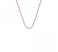 Emozioni 24" Sterling Silver Rose Gold Plated Accent Bead Chain