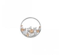 Emozioni Spirito Liberio Champagne Coin - 25mm EC546 - Classic Look | - Sterling Silver Plated / Zirconia