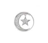 Emozioni Sterling Silver Plate Notturno Drop 33mm Coin EC521 - Signature - Silver Plated