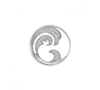 Emozioni Sterling Silver Plate Oceano Coin 33mm EC529 - Timeless Design | - Silver Plated