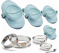 Empanada Press Set, 4 Sizes, Dumpling Maker, Meat Pie Dough Cutters, Blue