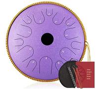 Empathic drum tank drum steel tongue drum 14 inch 14 Caution C Hand key drum rope decoration drum carry bag music bookmaret and bracket decompression music gift for gifts (COLOR: Blueb)