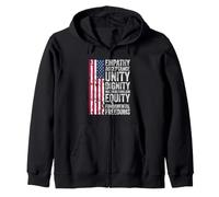 Empathy Acceptance Unity Dignity Multiculturalism Equity Zip Hoodie