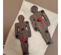 Empathy Doll (Walnut) Magic Tricks Psychological Empathy and Synchronized Response Wooden Voodoo Close-up Illusions Mentalism Props Gimmicks