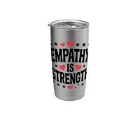 Empathy is Strength Cute Empathetic Love and Kindness Stainless Steel Insulated Tumbler
