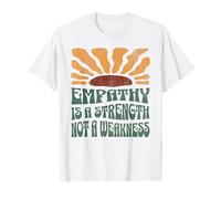 Empathy Is Strength Not Weakness Boho Floral Distressed Kind T-Shirt