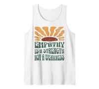 Empathy Is Strength Not Weakness Boho Floral Distressed Kind Tank Top