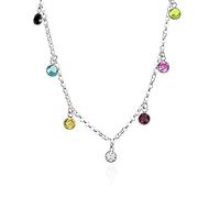 EMPATHY JEWELS Damenkette Sterling-Silber 925 42 cm lang - Kette Damen - Silberkette Damen 925 mit Anhänger (Mond, Sterne), perfekt als originelles Geschenk